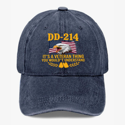 DD-214 Veteran Hat It's A Veteran Thing You Wouldn't Understand Eagle Flag Cap