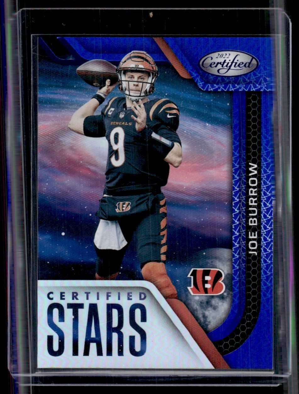 2022 Panini Certified Stars Mirror Blue Joe Burrow 30/75 Cincinnati Bengals