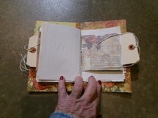JUNK JOURNAL BOOK OF THE GARDEN SIZE 5" X 7 1/2" POCKETS TUCKS SCRAPBOOK ART