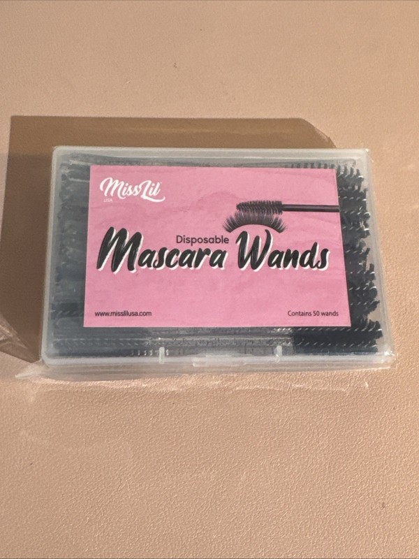 Miss Lil Disposable Mascara Wands 50 Wands Lengthen, Curl Define Your Lashes New