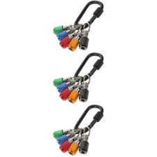 3 Sets Quick Release Bit Holder Key Chain Driver Keychain Screwdriver Holders