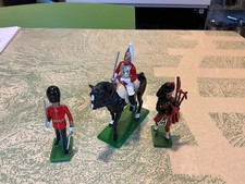 Set of 3 W. Britain England Metal 1990 Horse Rider, Scots Toy Soldiers