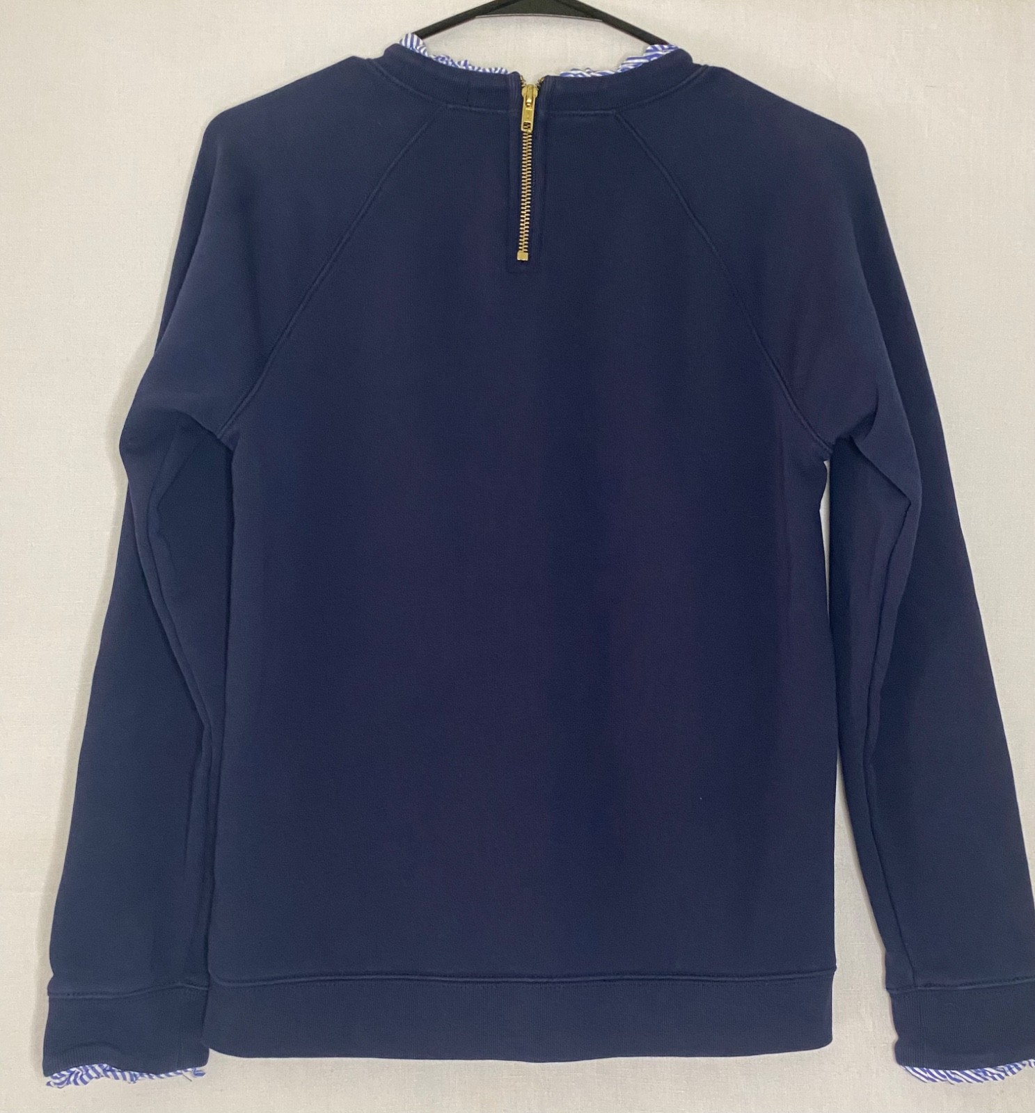 J Crew Merchantile Zip Pullover Solid Stripe Swea… - image 3