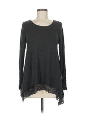 Alfani Women Gray Pullover Sweater M Petites