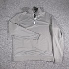 Peter Millar Quarter Zip Pullover Mens Medium Gray Crown Sport Golf Sweater