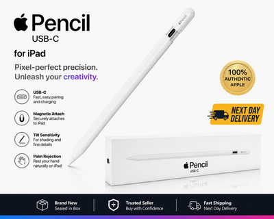 NEW Apple Pencil USB-C White Stylus MUWA3AM/A for iPad - Sealed in