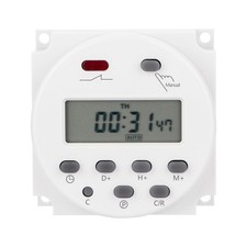 DC 12V Digital LCD Programmable Timer For Home Appliances 16A Relay Switch