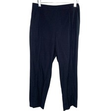 Vince L Womens Black Linen Blend Pants Pull On Tapered Classic