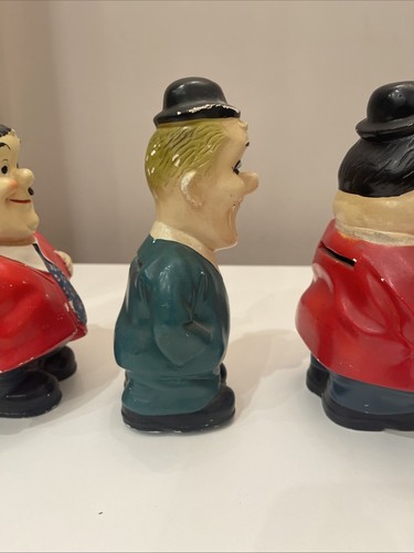 Alcanchas vintage de caja de dinero Laurel y Hardy años 50 - Imagen 12 de 16