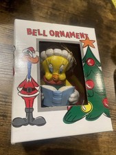 Looney Tunes Tweety Pie Bell Ornament Bah Humbug Warner Bros Studio Store 1995