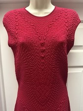 New Alexander McQueen Knitted Burgundy Dress