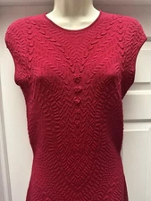 New Alexander McQueen Knitted Burgundy Dress