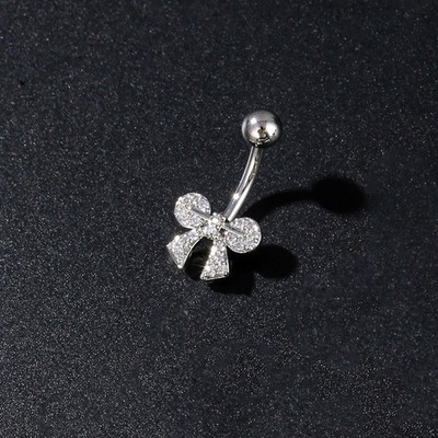 Sexy Edelstahl Schmetterling Blume Bauchnabel Ring Bauchnabel Piercing Ringe _wo