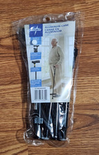 Medline Folding Aluminum Cane w/ Adjustable Height supports 250 lbs. - Black NIP