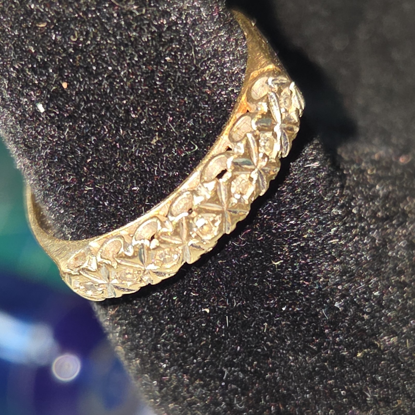 Yellow solid  Gold Diamond Round Wedding Annivers… - image 13