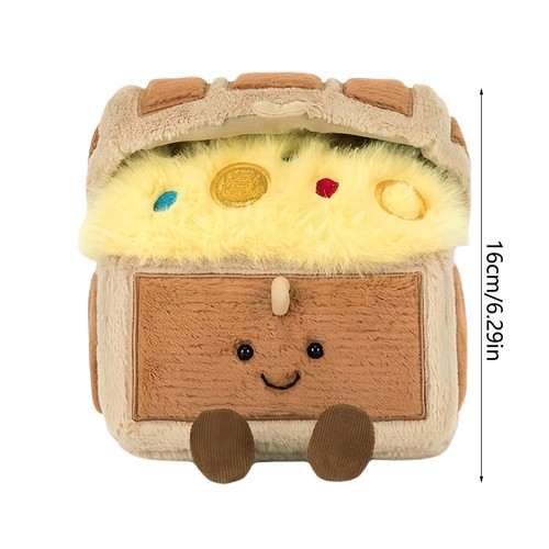 Gold Schatztruhe Spielzeug Jellycat Puppe weiches Stofftier Plüschtier Geschenke für Kinder - Bild 3 von 4