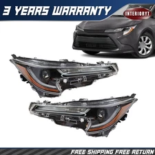 Pair LED Headlight For 2023 2024 Toyota Corolla L LE Base Headlamp Left&Right