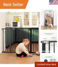 30  Tall Baby Gate with Auto-Close Feature: Perfect for Doorways and Stairs