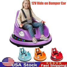360  Spin 12V Ride on Electric Bumper Bumping Car Kid Toddler Remote Control LED