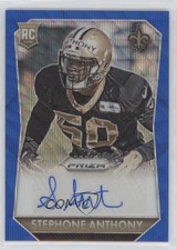 2015 Panini Prizm Rookie Signatures Blue Wave 77/150 Stephone Anthony Auto 0c2