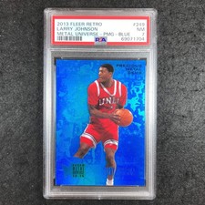 2013 Fleer Retro LARRY JOHNSON Metal Universe PMG Blue 39/50 #249 PSA 7 (704)