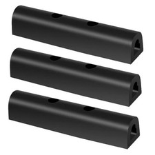 10" Universal Hard Rubber Bumper Guards 3-Pack - Heavy Duty Loading Dock