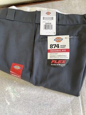 Dickies Men's Flex 874 Work Pant Size: 32x32 Original Fit - Charcoal Gray Grey