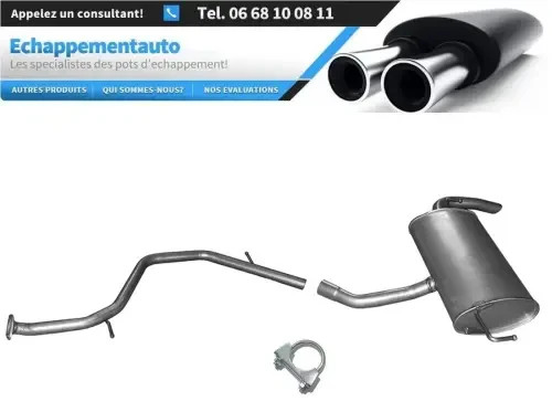 Échappement tube central et silencieux arrière pour pot Toyota Auris 1.8 Hybrid 2015 2016