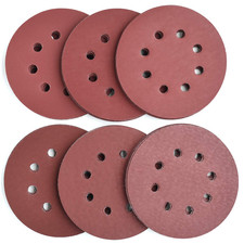 5-Inch 8-Hole Hook and Loop Sanding Discs, 600/800/1000/1200/1500/2000 Fine Grit