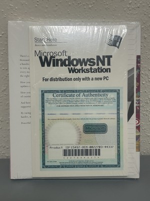 Windows NT Workstation Factory sealed