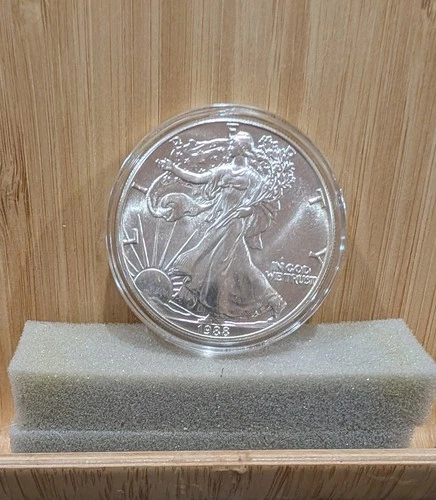 1988 Walking Liberty Silver Dollar, 1 oz. Fine Silver in capsule.