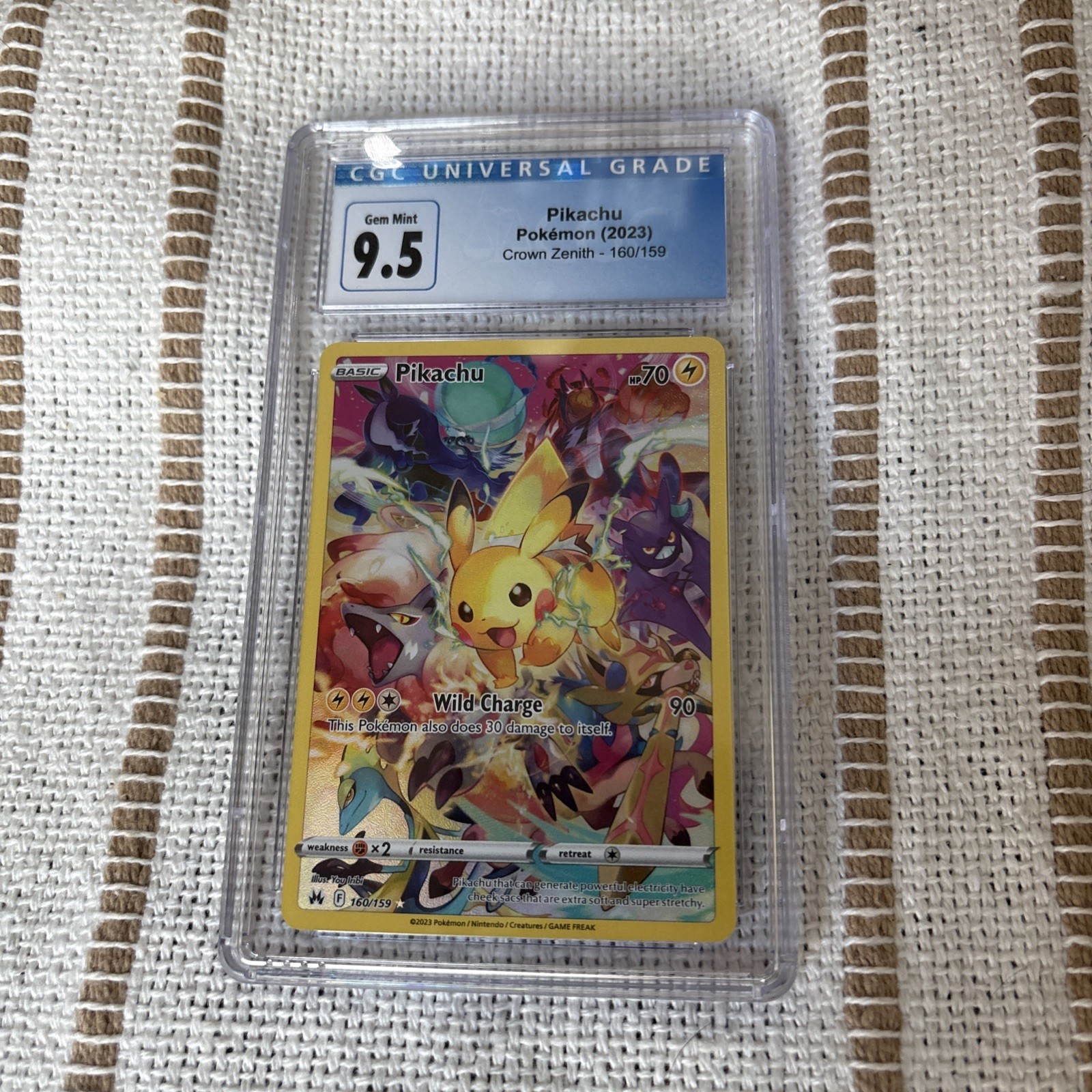 Pikachu (Secret) 160/159 Crown Zenith Holo GRADED 10 CGC 10