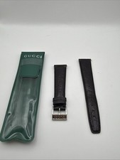 Authentic Gucci Genuine Crocodile Black Leather Watch Strap 18MM