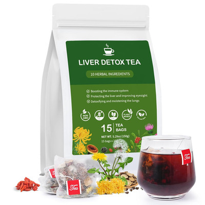 Liver Detox Tea, Chinese Kidney and Liver Cleanse Detox Herbal Tea Support Kidne