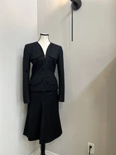 Vintage Alexander McQueen 2007  “Luscious”collectionQuilted Wool Suit Size 44