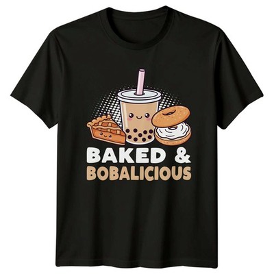 Baked & Bobalicious T-Shirt Boba Tea Bakery 2026 Geburtstag Geschenk für Sie und Ihn