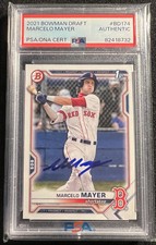 2021 Bowman Draft Marcelo Mayer 1st PSA Authentic In Person Auto Boston Red Sox