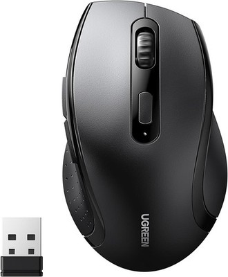 UGREEN Maus Kabellos 2.4G 1600 DPI 6 Tasten mit Nano Empfänger, 12 Monate