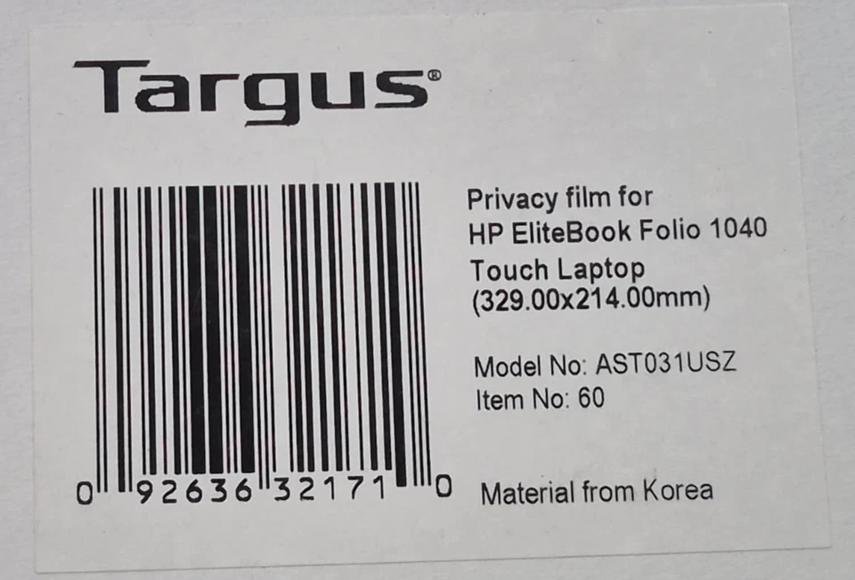 Targus Privacy film for HP EliteBook Folio 1040 Touch Laptop - AST031USZ - Image 3 of 3