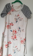 Mixed Pattern Women Tee Shirt Multicolor Cotton Dress Size M Excellent condition