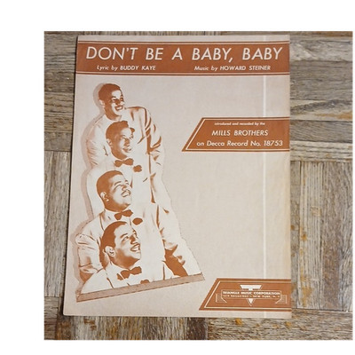 Don't Be a Baby, Baby Sheet Music Piano/Voice Pop Vocal Triangle MPN 18753