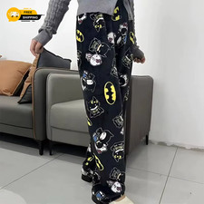 New Sanrio Y2K Autumn Hello Kitty Batman Pajama Pants Cartoon Hip Hop Ladies War