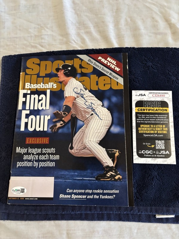 Shane Spencer Autographed Sports Illustrated Magazine No Label JSA COA