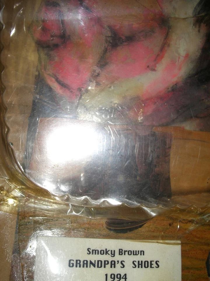 Arte popular marrón ahumado conjunto outsider-"zapatos del abuelo" 1994 Rosenak #16 Foto 3 de 4