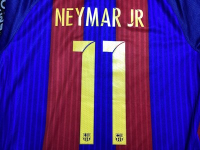 BARCELONA 2016 2017 Home Football Shirt Soccer Jersey Nike #11