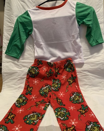 The Grinch Christmas Pajamas set Kids Unisex Size 2T MSRP $48 NWT - Picture 3 of 3