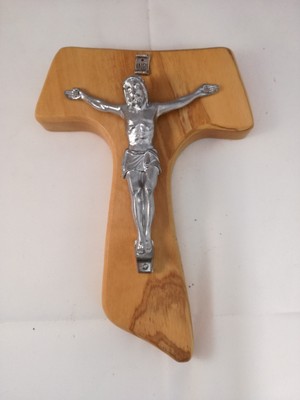4 N.20 Tau Ulivo San Francesco Assisi croce legno olivo pace laccio cm 2-3