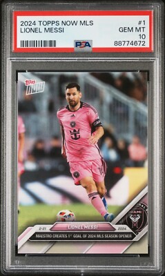 2024 TOPPS MLS # 1 LIONEL MESSI * PSA 10 * GEM MINT INTER MIAMI CF 