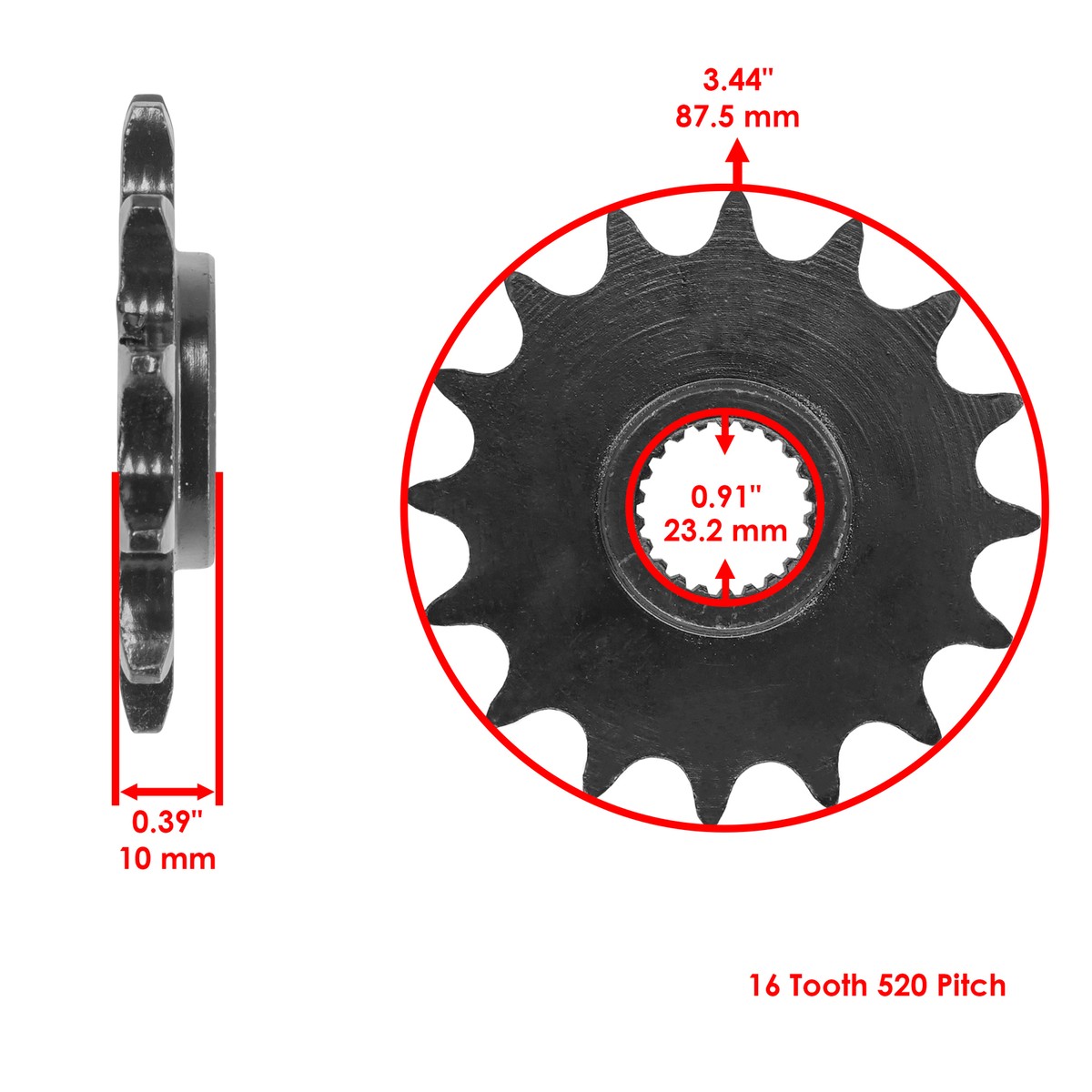 Caltric Front Drive Chain Sprocket for BMW 23002343191 27717700154
