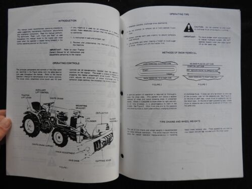 Original Kubota B6100 B7100 Traktor " 48 " Schnee Rolle " Schneefräse Operatoren - Bild 2 von 2